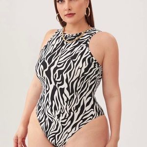 black white bodysuit